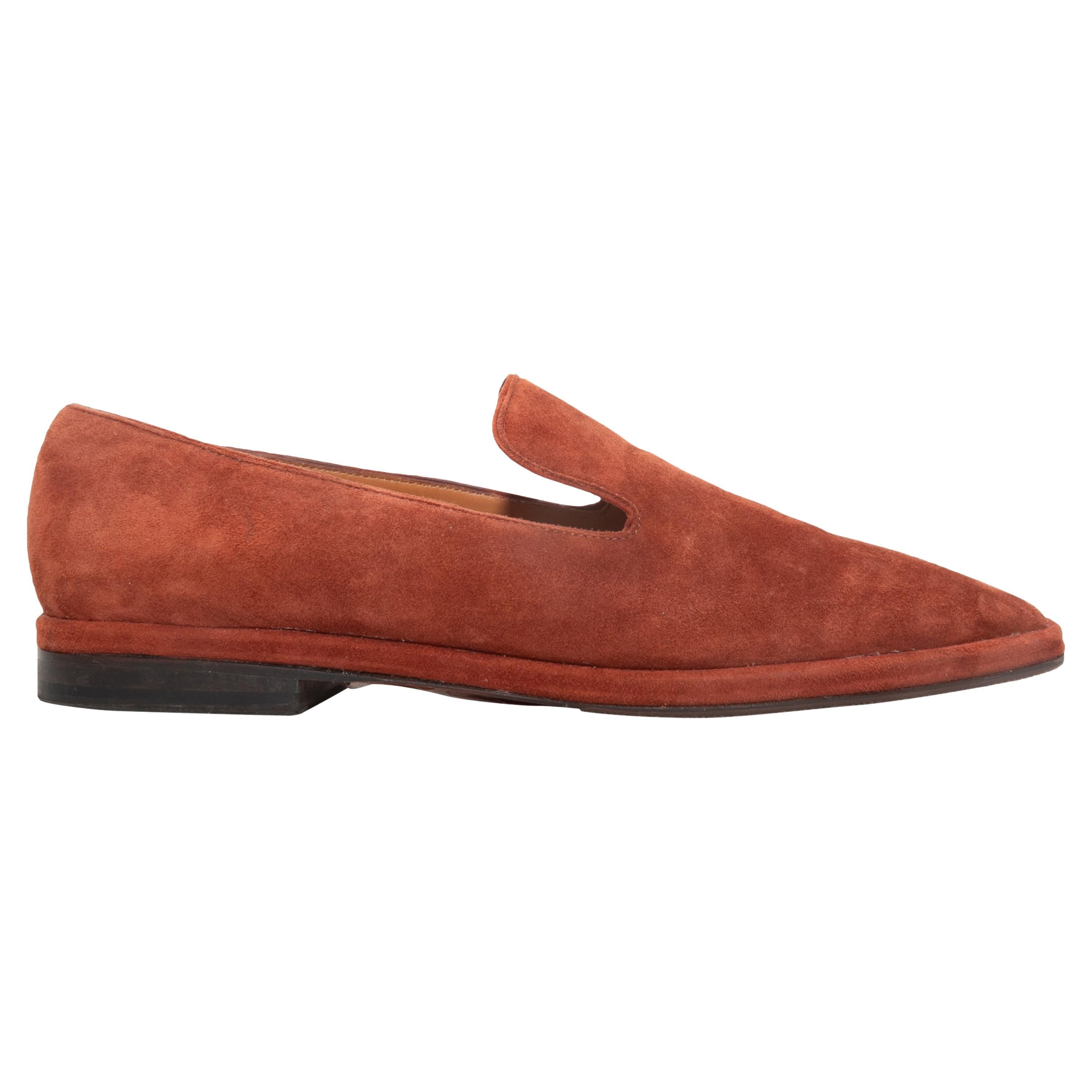 Brown Robert Clergerie Suede Loafers Size 40 For Sale
