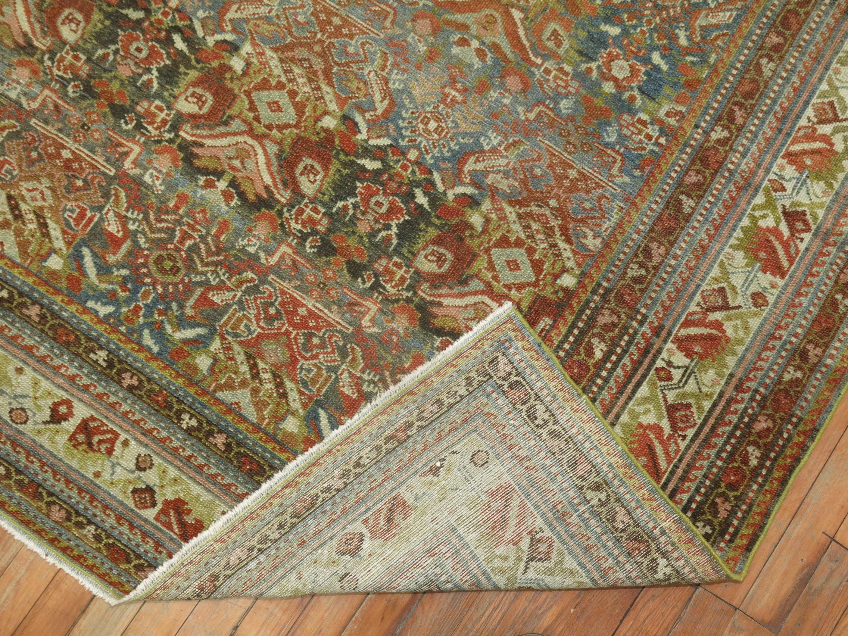 Antiker persischer Malayer-Teppich in Braun in Zimmergröße (Handgewebt) im Angebot