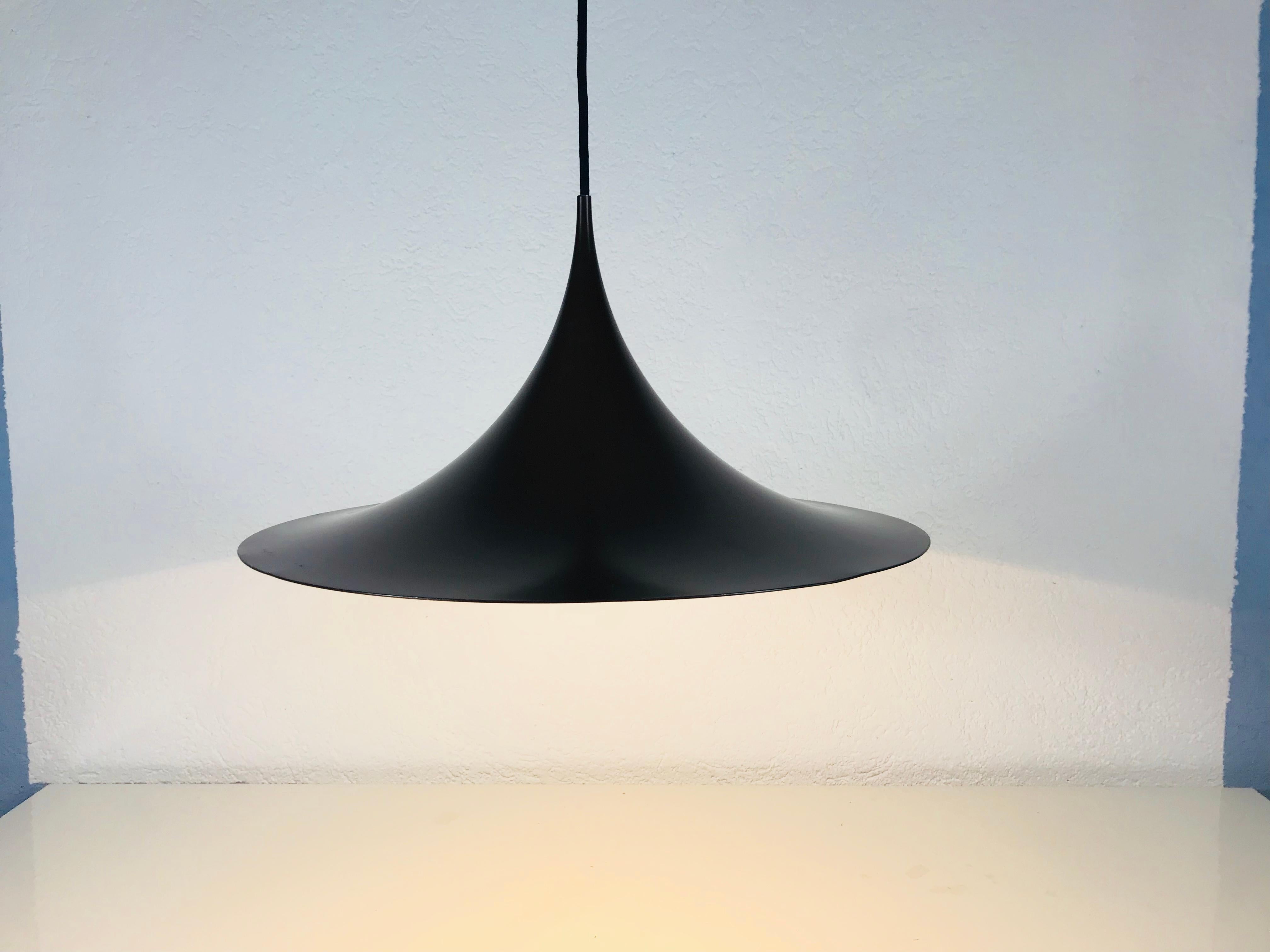 Brown Round Pendant Lamp by Fog & Mørup, 1970s For Sale 3