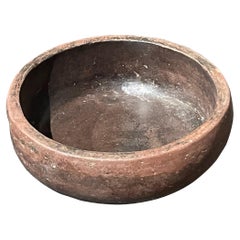 Brown Round Stone Bowl, Indonesia, 19th Century