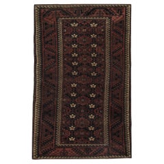 Antique Brown Rug Traditional Balouch Handmade Carpet Oriental Livingroom Rug