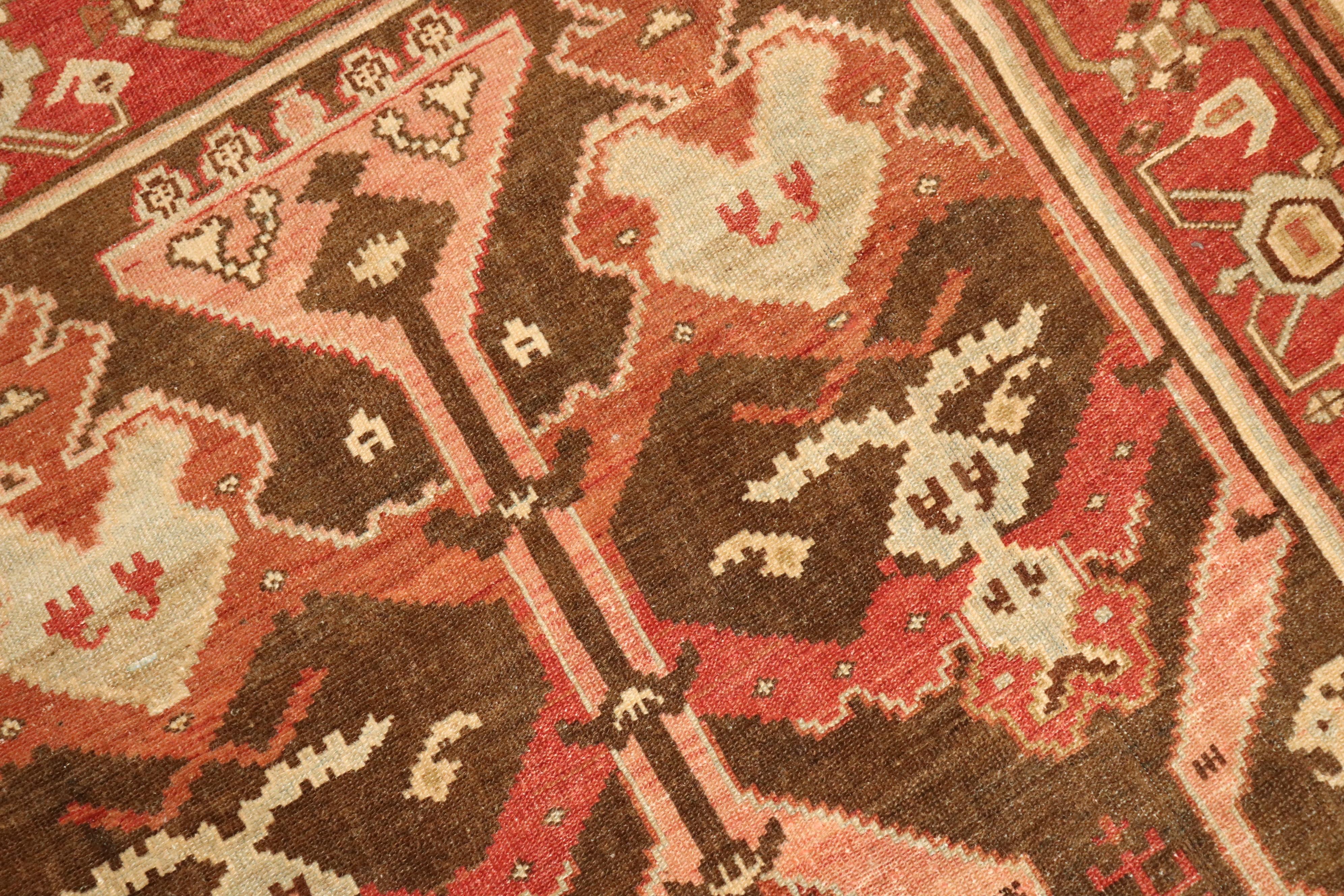 Brown Rust Color Persian Rug In Good Condition For Sale In New York, NY