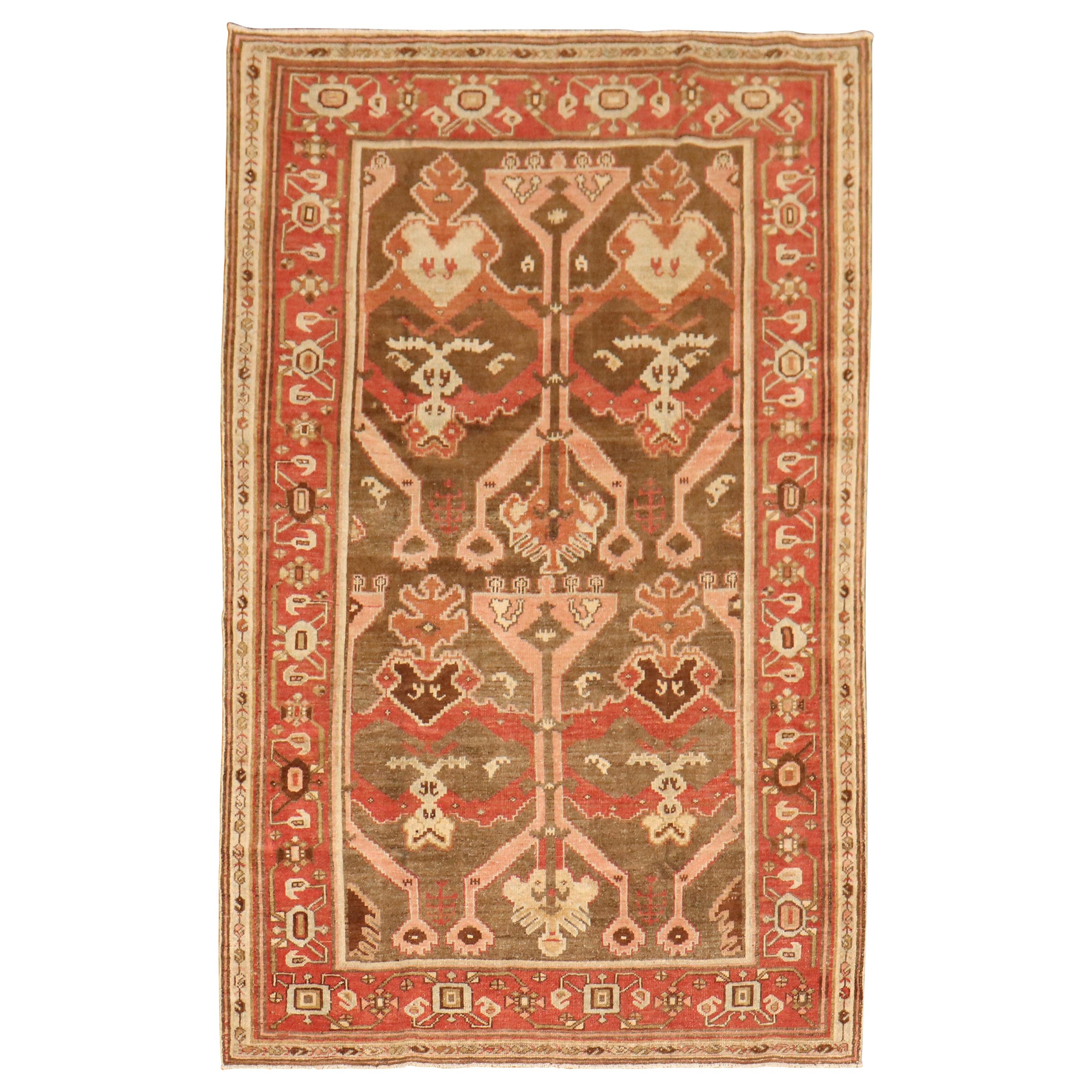 Brown Rust Color Persian Rug For Sale