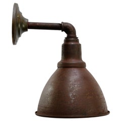 Brown Rust Iron Vintage Industrial Scone Wall Light