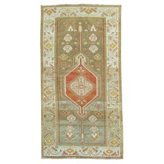 Brown Rust Wool 20th Century Oriental Geometric Rug