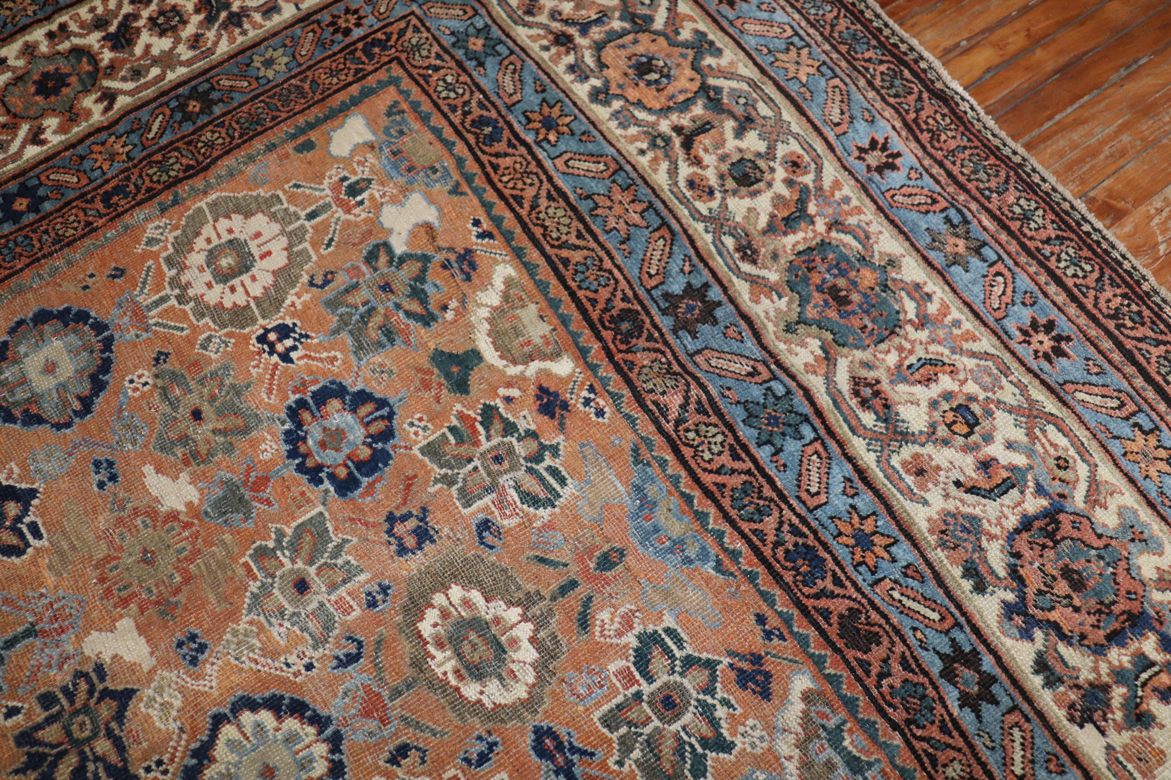 Tappeto Zabihi Collection Marrone Rustico Oversize Antico Persiano Mahal in vendita 4