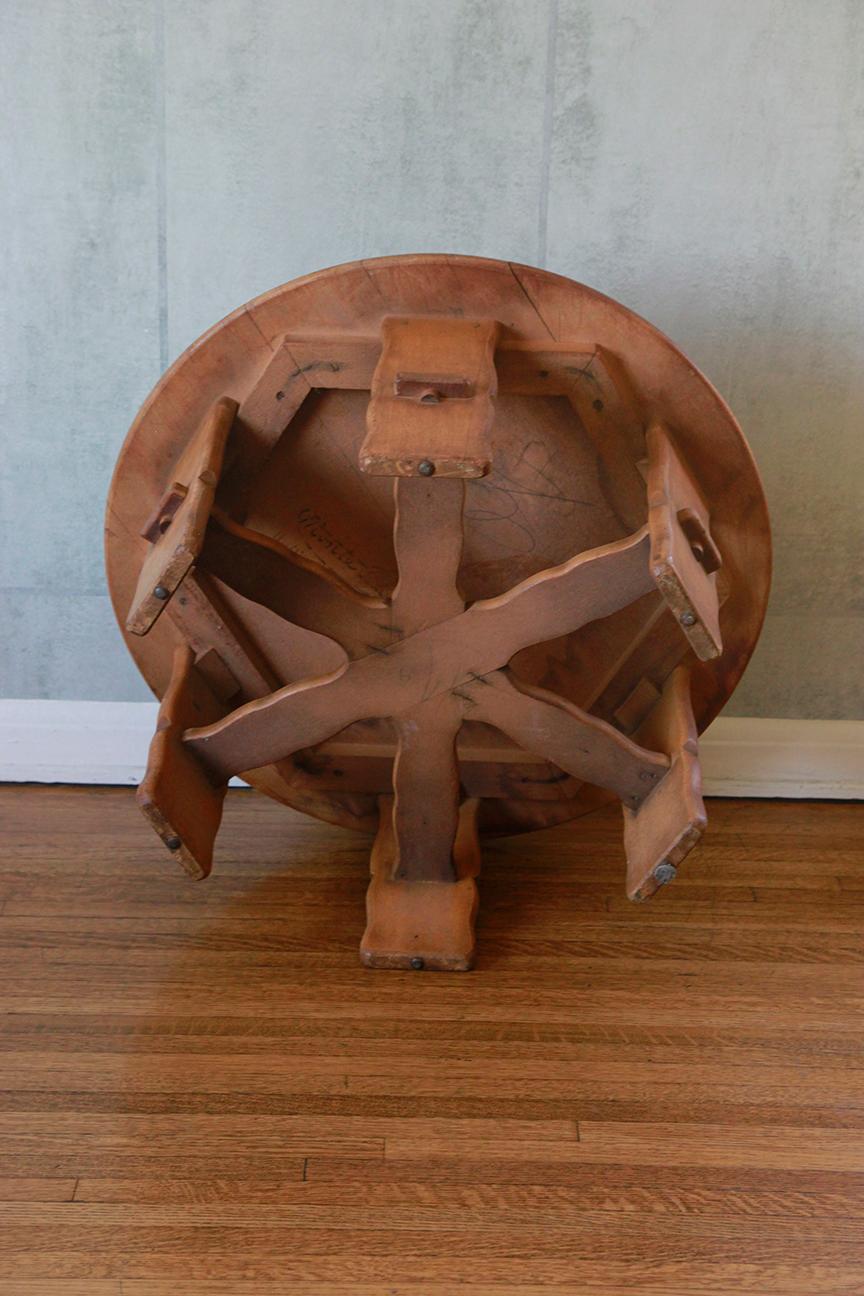 Américain Brown Saltman, table basse en Oak A la manière de Guillerme et Chambron en vente