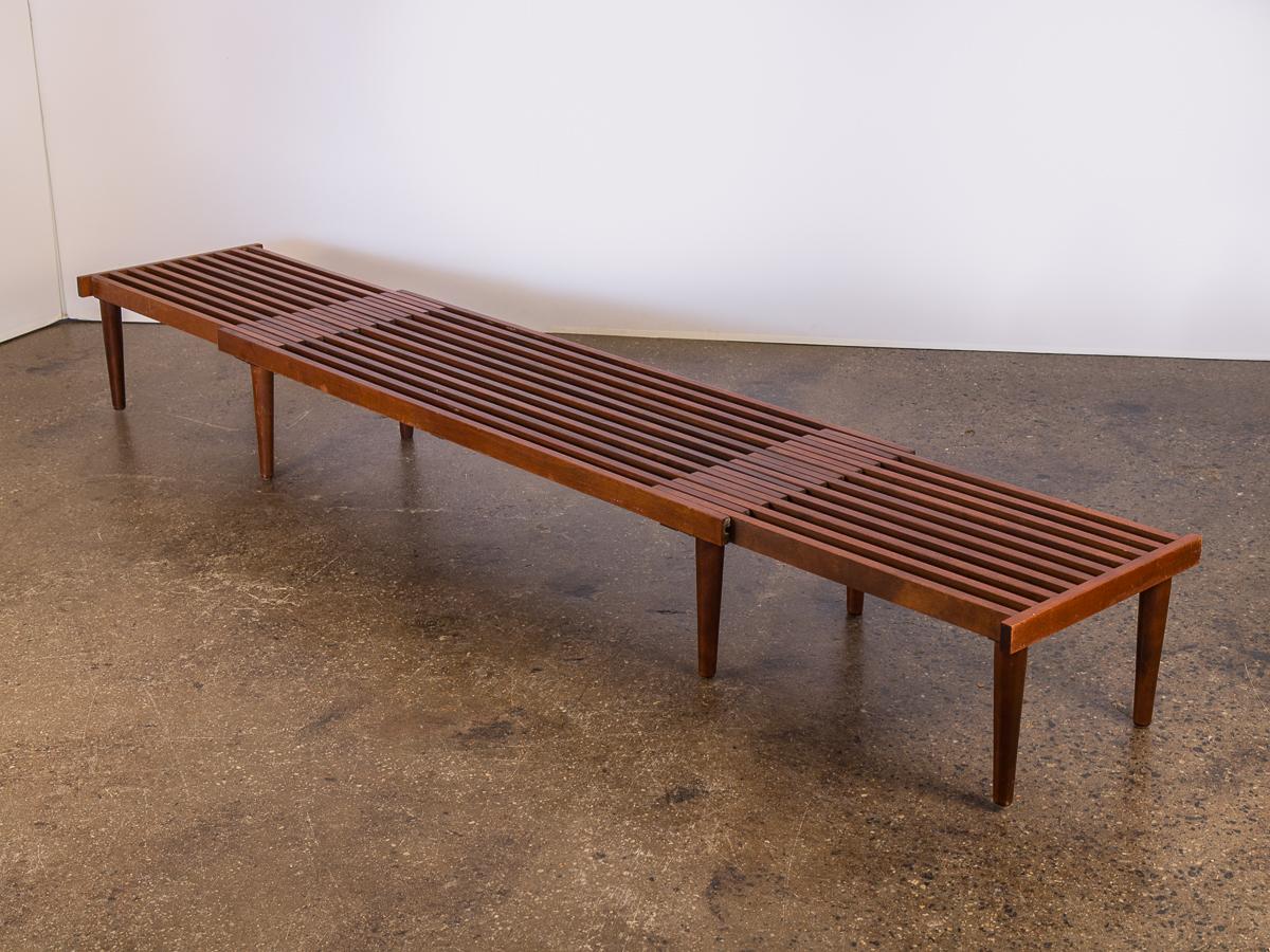 brown saltman slat bench