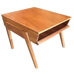 Brown-Saltman Magazine Tray Side Table by John Keal, Pair