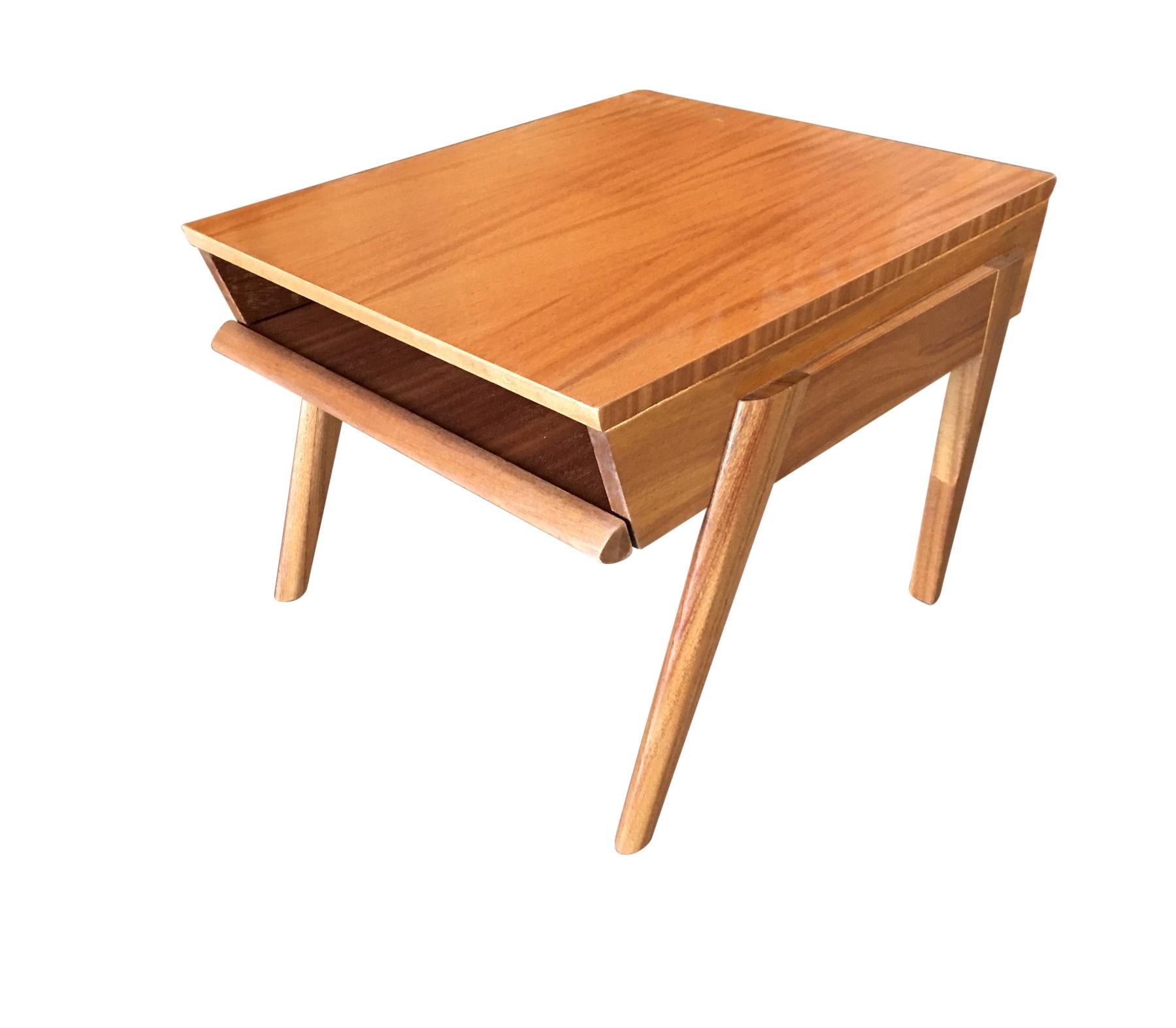 brown saltman end table