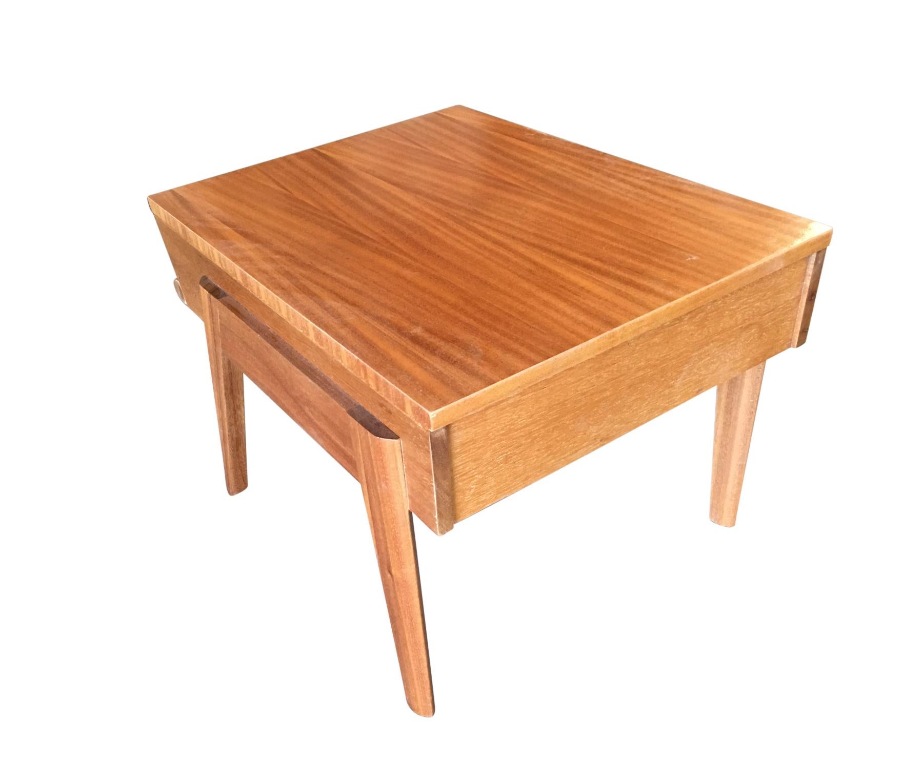 brown saltman side table