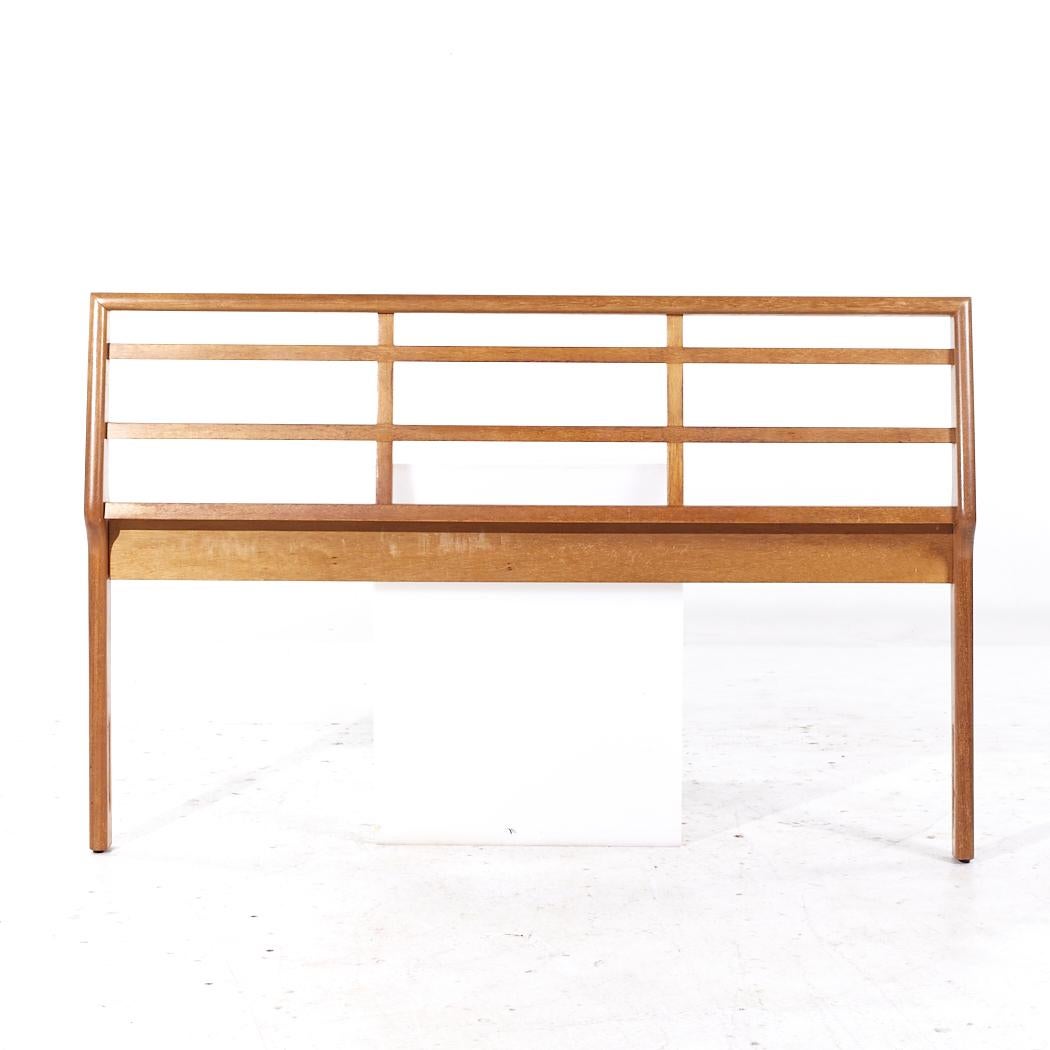 Brown Saltman Mid Century Bleached Mahogany Full Headboard

This headboard measures: 56.5 wide x 4.25 deep x 36.25 inches high

We take our photos in a controlled lighting studio to show as much detail as possible. We do not Photoshop out