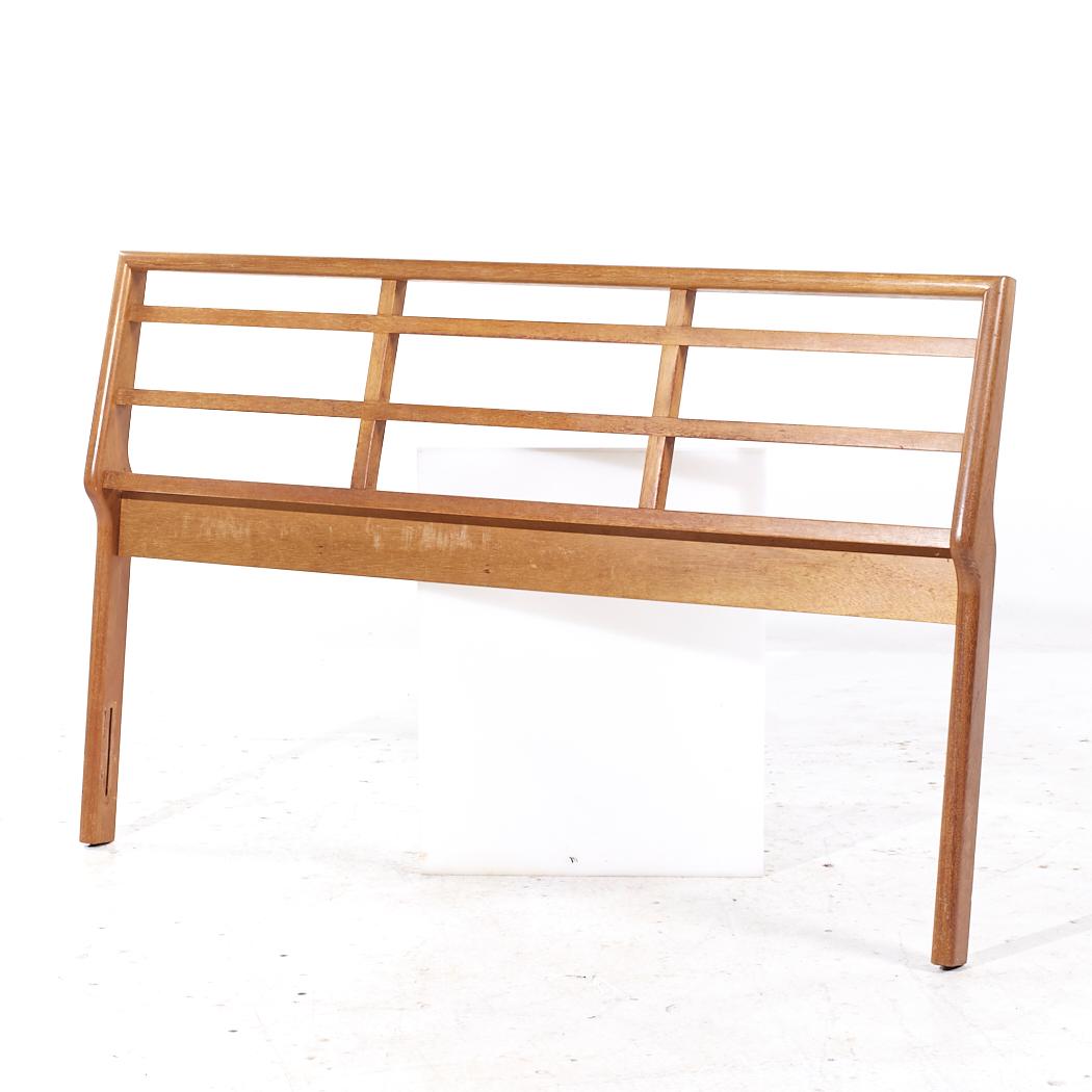 Mid-Century Modern Brown Saltman Mid Century Bleached Mahogany Full Headboard For Sale