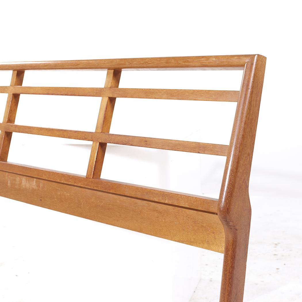 Brown Saltman Mid Century Bleached Mahogany Full Headboard In Good Condition For Sale In Countryside, IL