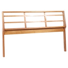 Cabecero completo de caoba blanqueada Brown Saltman Mid Century