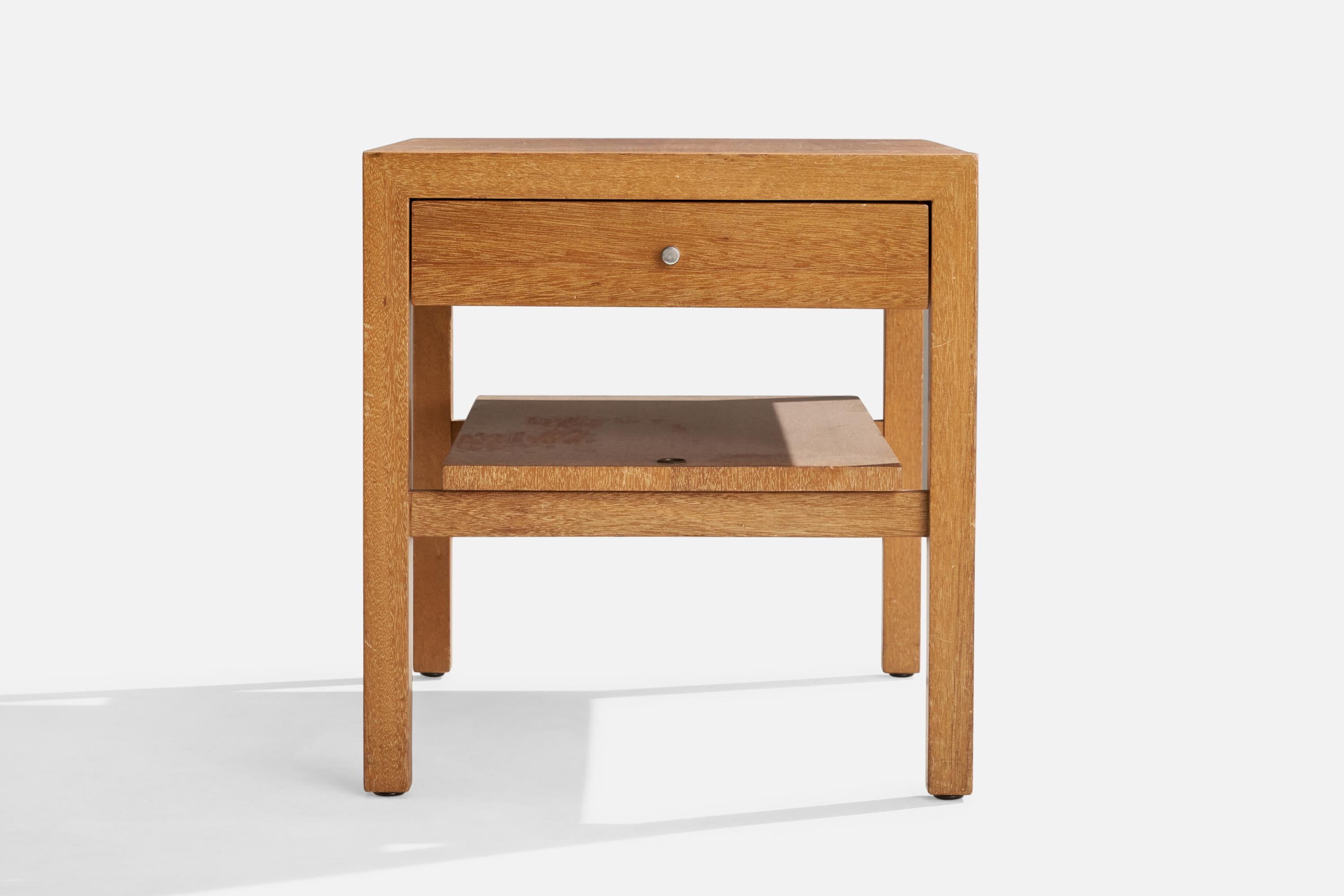 Brown Saltman, Nighstands, Wood, Metal, USA, 1950s For Sale 1