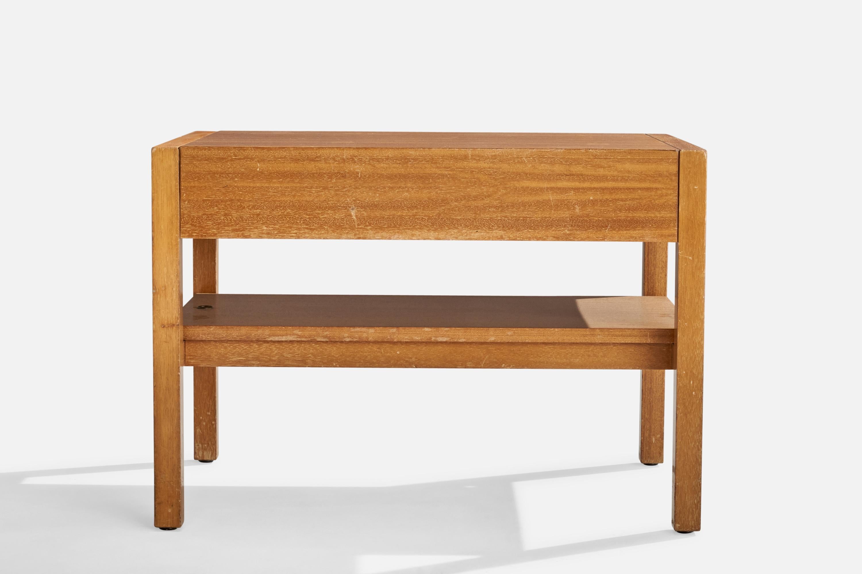 Brown Saltman, Nighstands, Wood, Metal, USA, 1950s For Sale 2