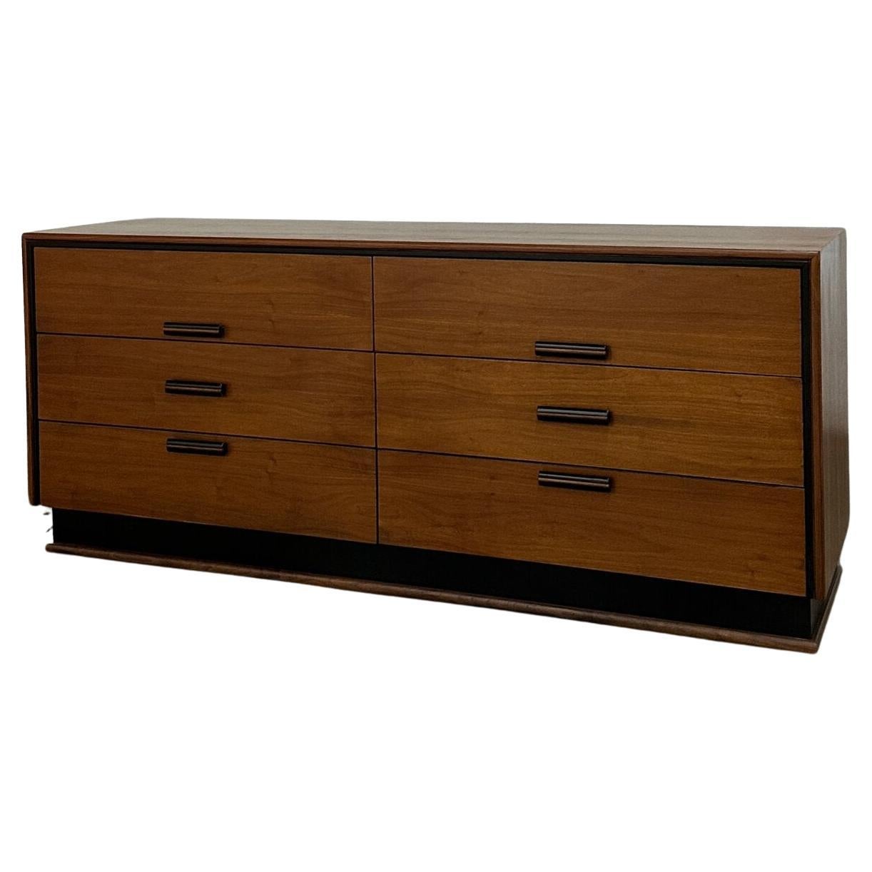 Brown Saltman six drawer dresser