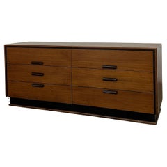 Brown Saltman six drawer dresser