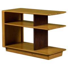 Brown Saltman Three-Tier Side Table
