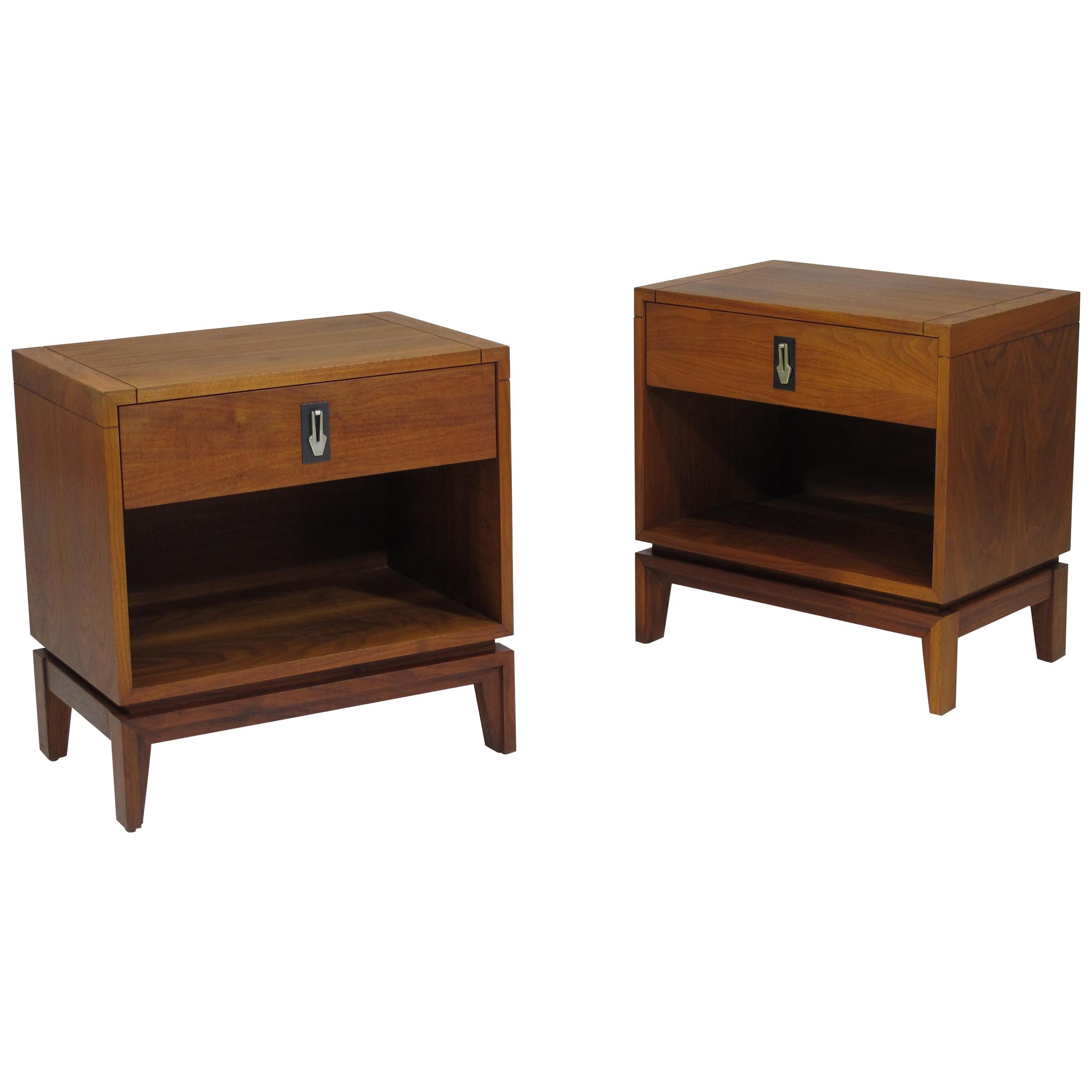 Brown Saltman Walnut Nightstands