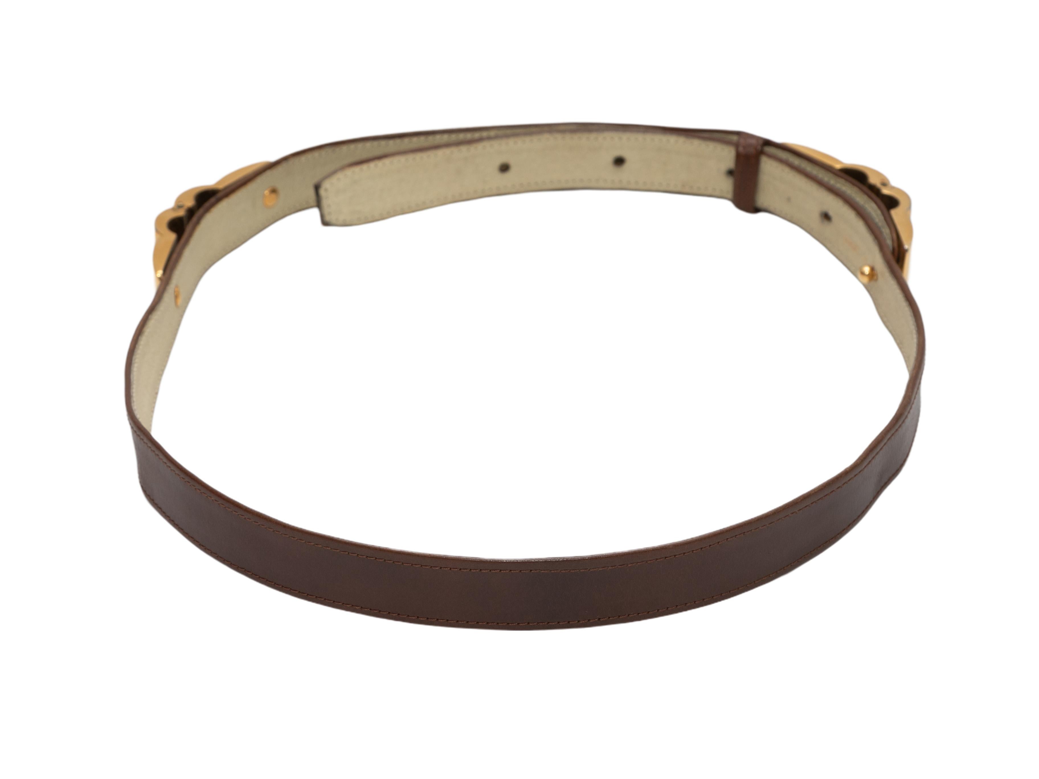 Cintura in pelle marrone di Salvatore Ferragamo in vendita 1