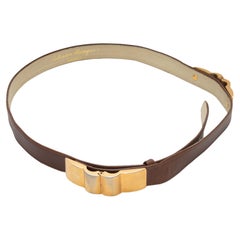 Brown Salvatore Ferragamo Leather Waist Belt