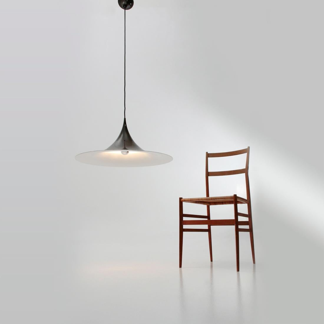 Brown Semi Chandelier by Claus Bonderup E Torseten Thorup for Fog & Morup, 1970s 4