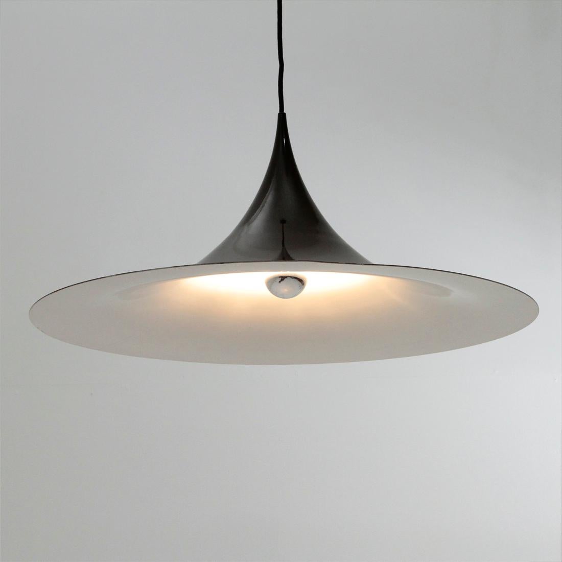 Brown Semi Chandelier by Claus Bonderup E Torseten Thorup for Fog & Morup, 1970s In Good Condition In Savona, IT
