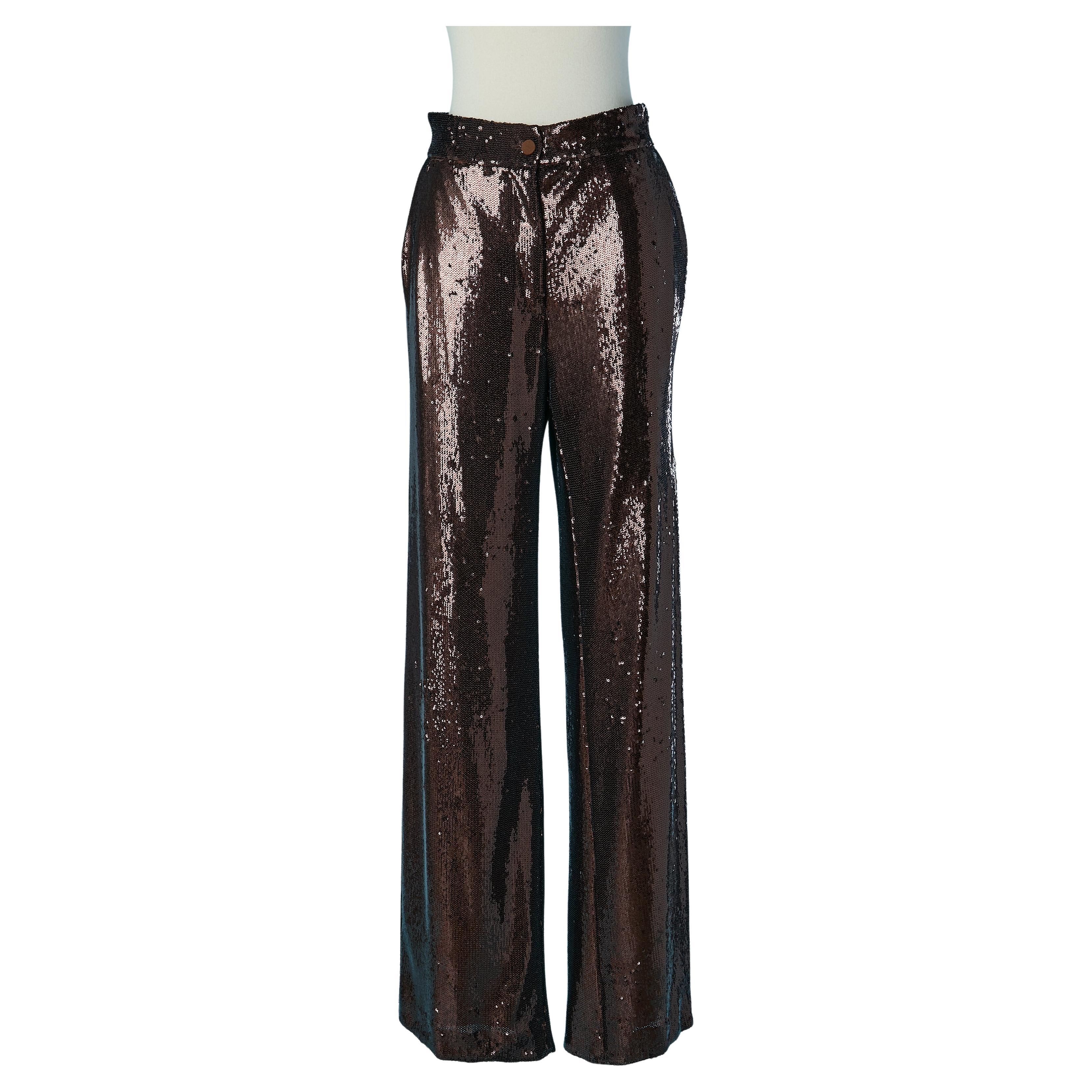Brown sequin trouser Circa 1980
s en venta
