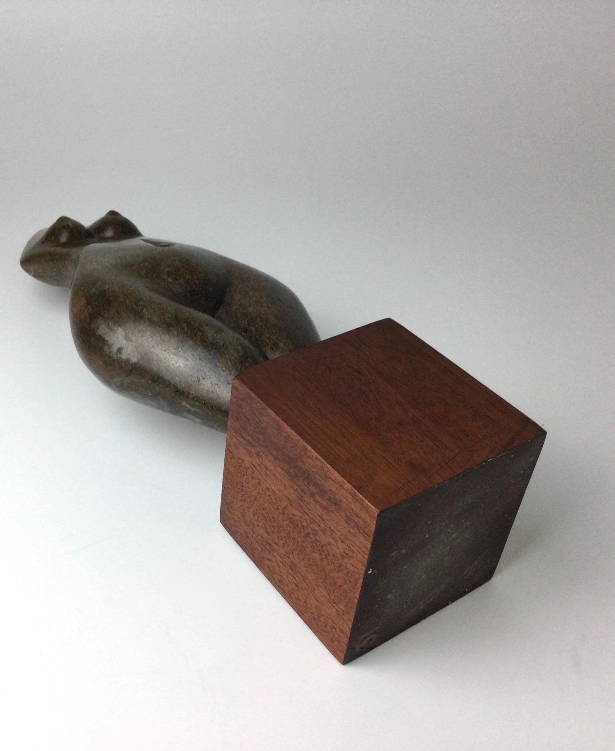 Brown Serpentine”Torso” Sculpture by Mitsaiati Kagore 5