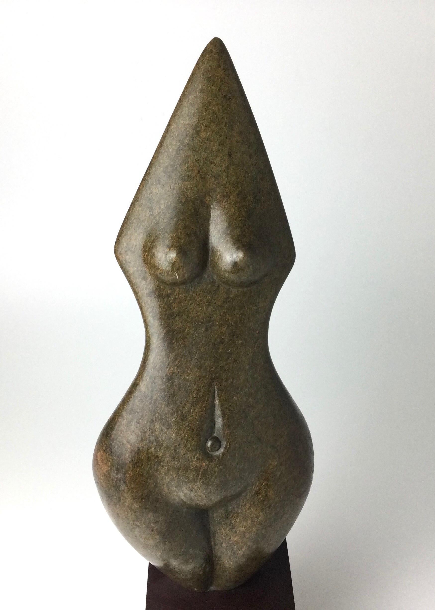 Brown Serpentine”Torso�” Sculpture by Mitsaiati Kagore 1
