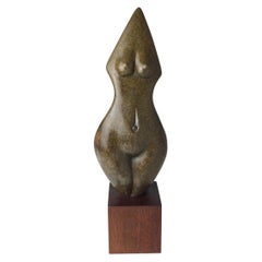 Brown Serpentine”Torso” Sculpture by Mitsaiati Kagore