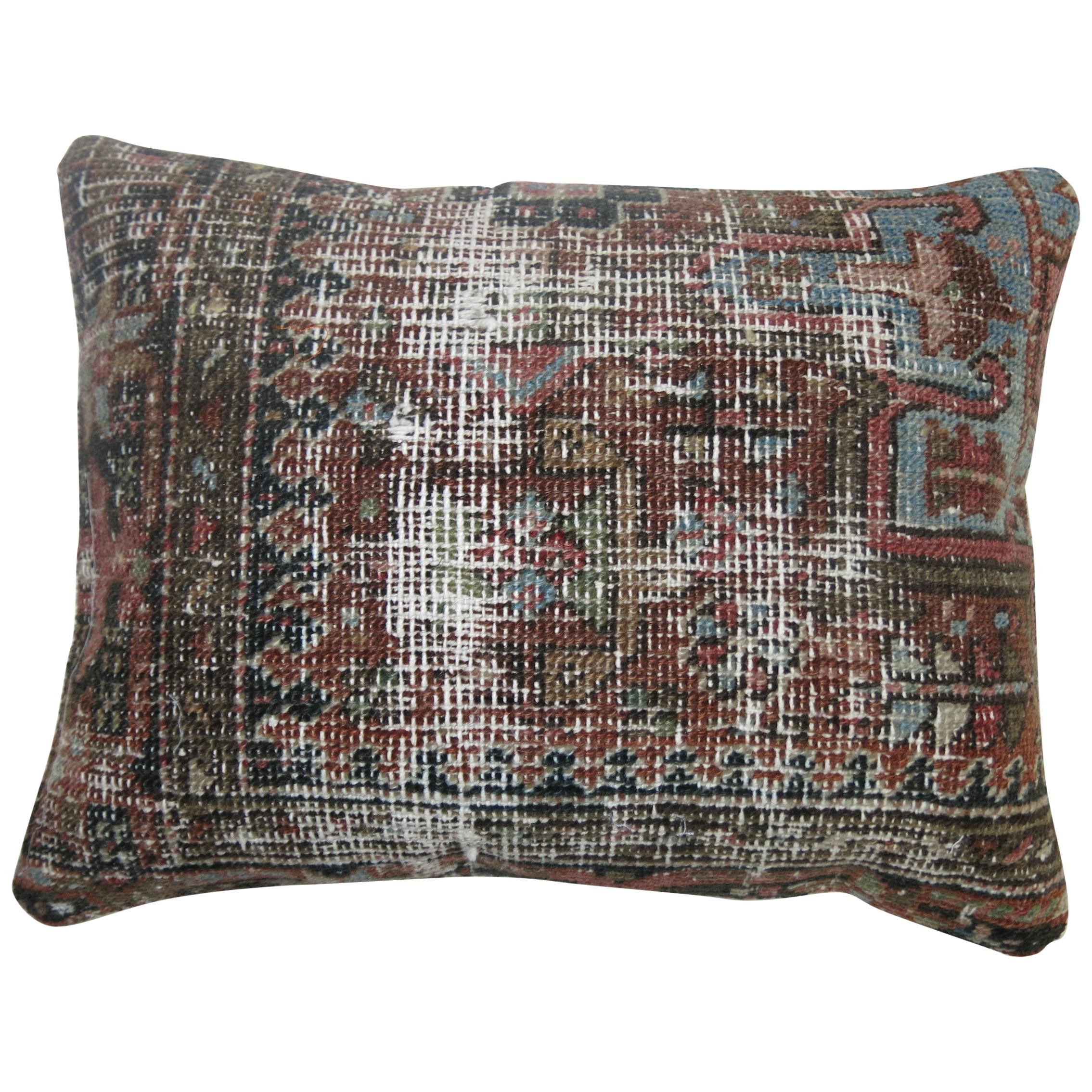 Vintage Persian Shabby Chic Pillow For Sale at 1stDibs