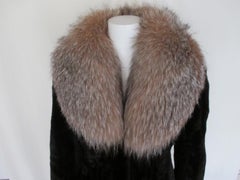 Brown Fur Coat with Collar Small