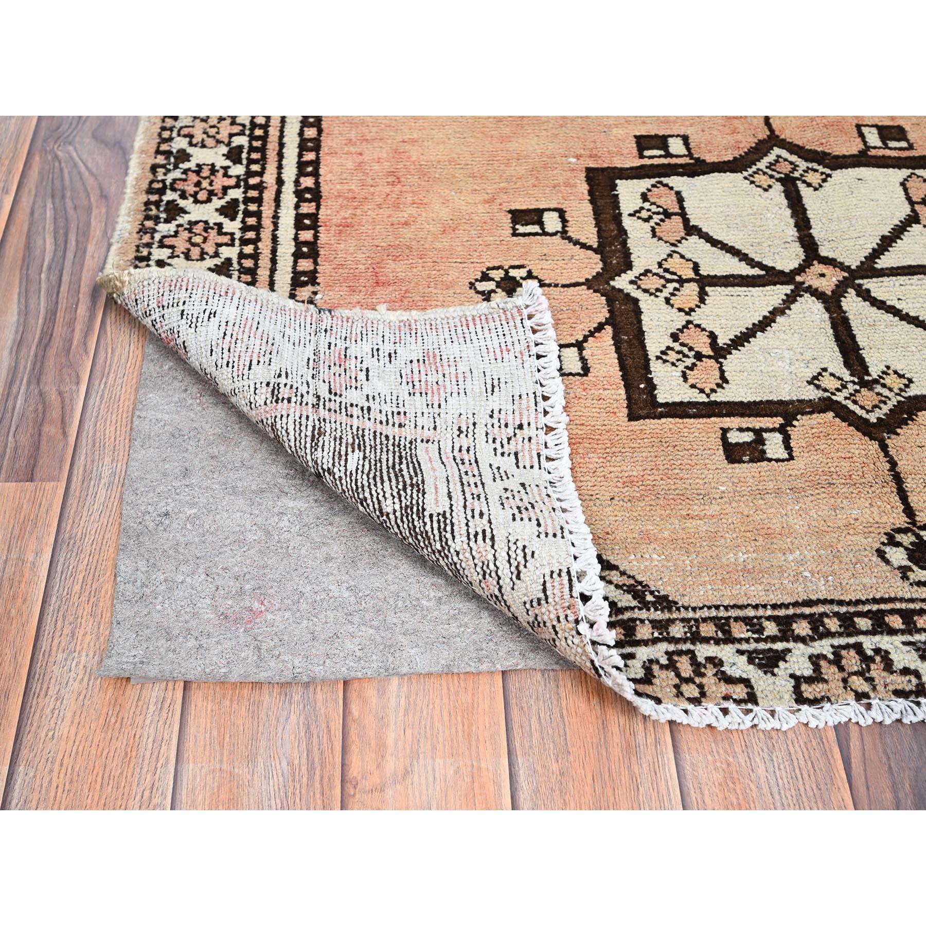 Hand-Knotted Brown Sheared Low Hand Knotted Clean Vibrant Wool Vintage Persian Hamadan Rug For Sale
