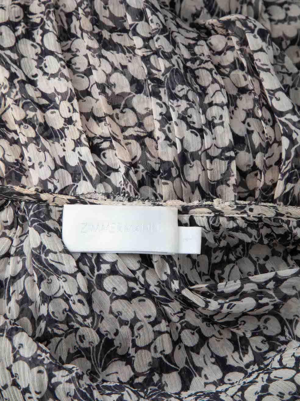 Women's Zimmermann Brown Silk Printed Midi Dress Size M For Sale