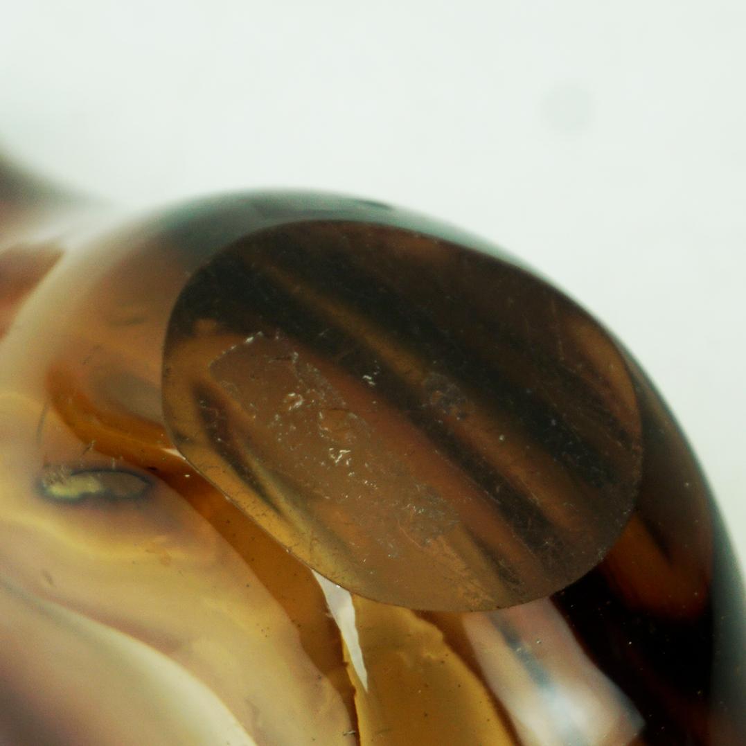 Brown Sommerso Glass Bowl by Flavio Poli for Seguso Murano Italy For Sale 1