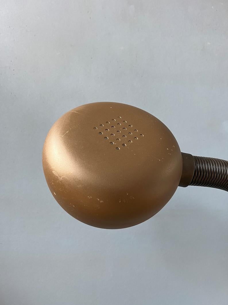 Brown Space Age Desk Lamp with Adjustable Arm, 1970s For Sale 2