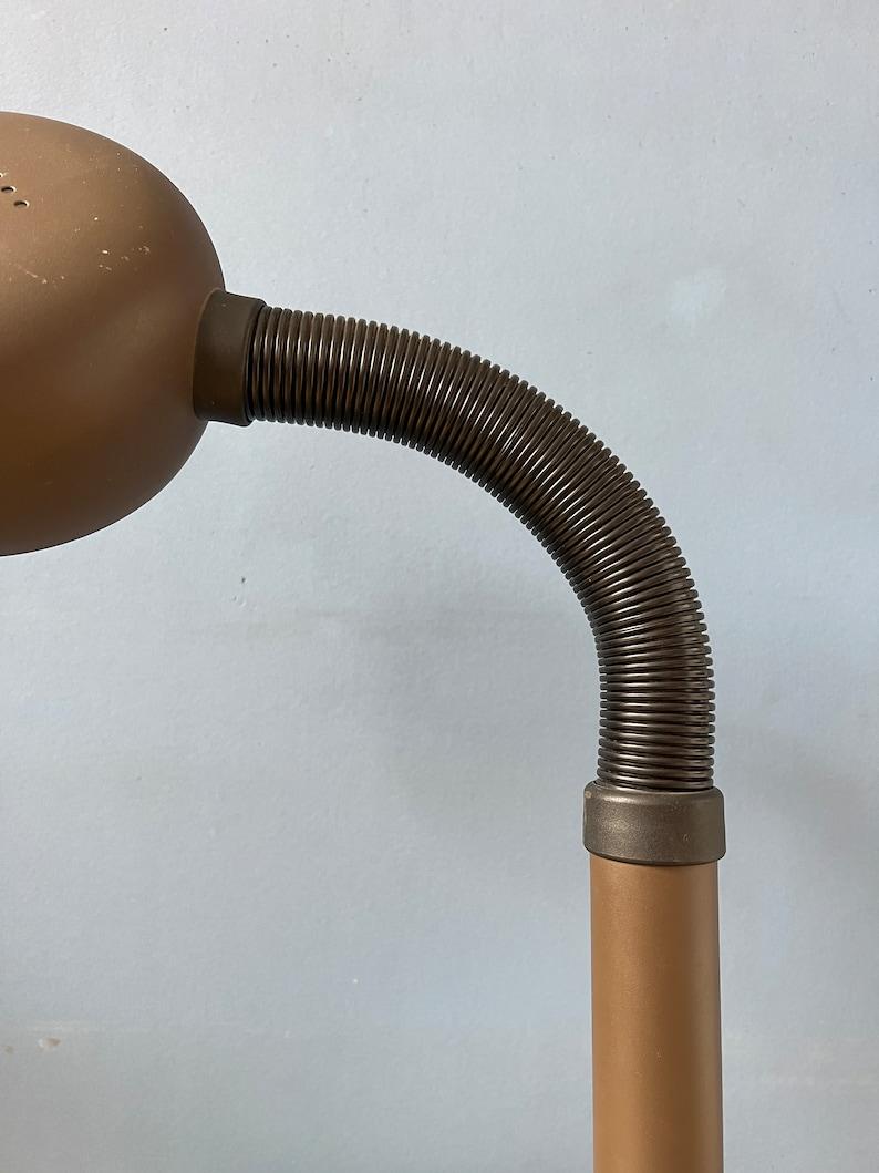Brown Space Age Desk Lamp with Adjustable Arm, 1970s For Sale 3