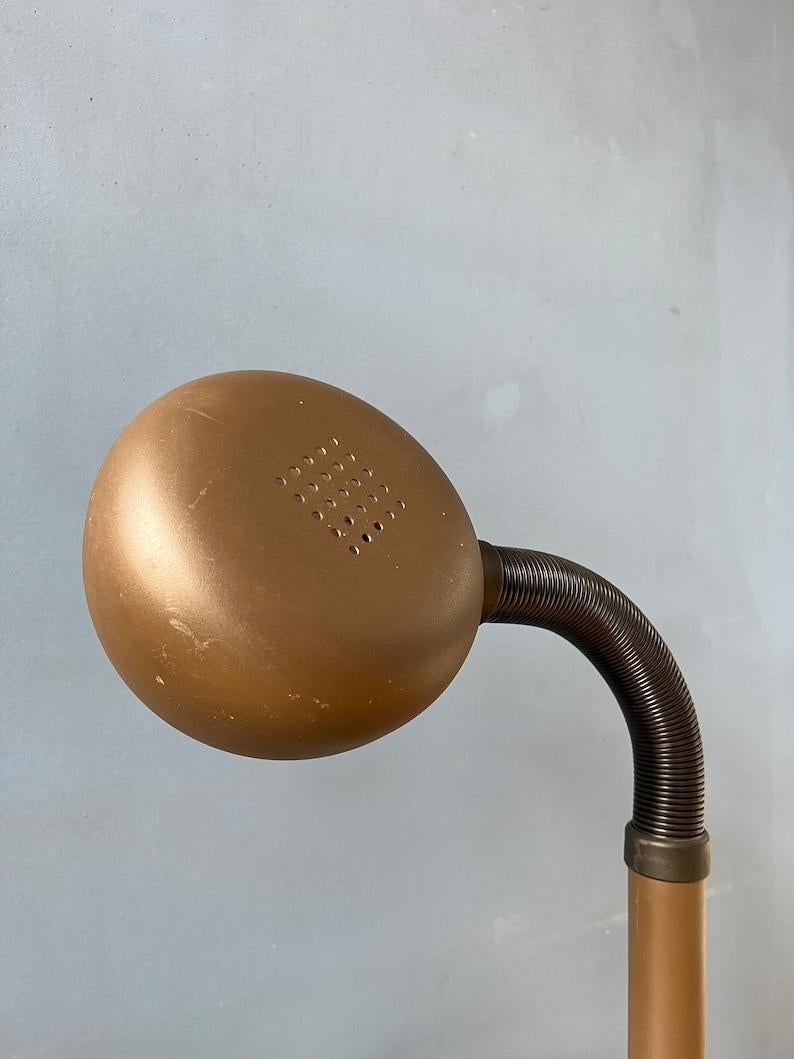 Brown Space Age Desk Lamp with Adjustable Arm, 1970s For Sale 4