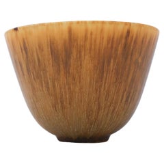 Brown Speckled Bowl, Gunnar Nylund, Rörstrand, 1950s, Mid Century Retro