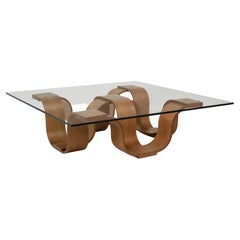 Brown Square Cocktail Table