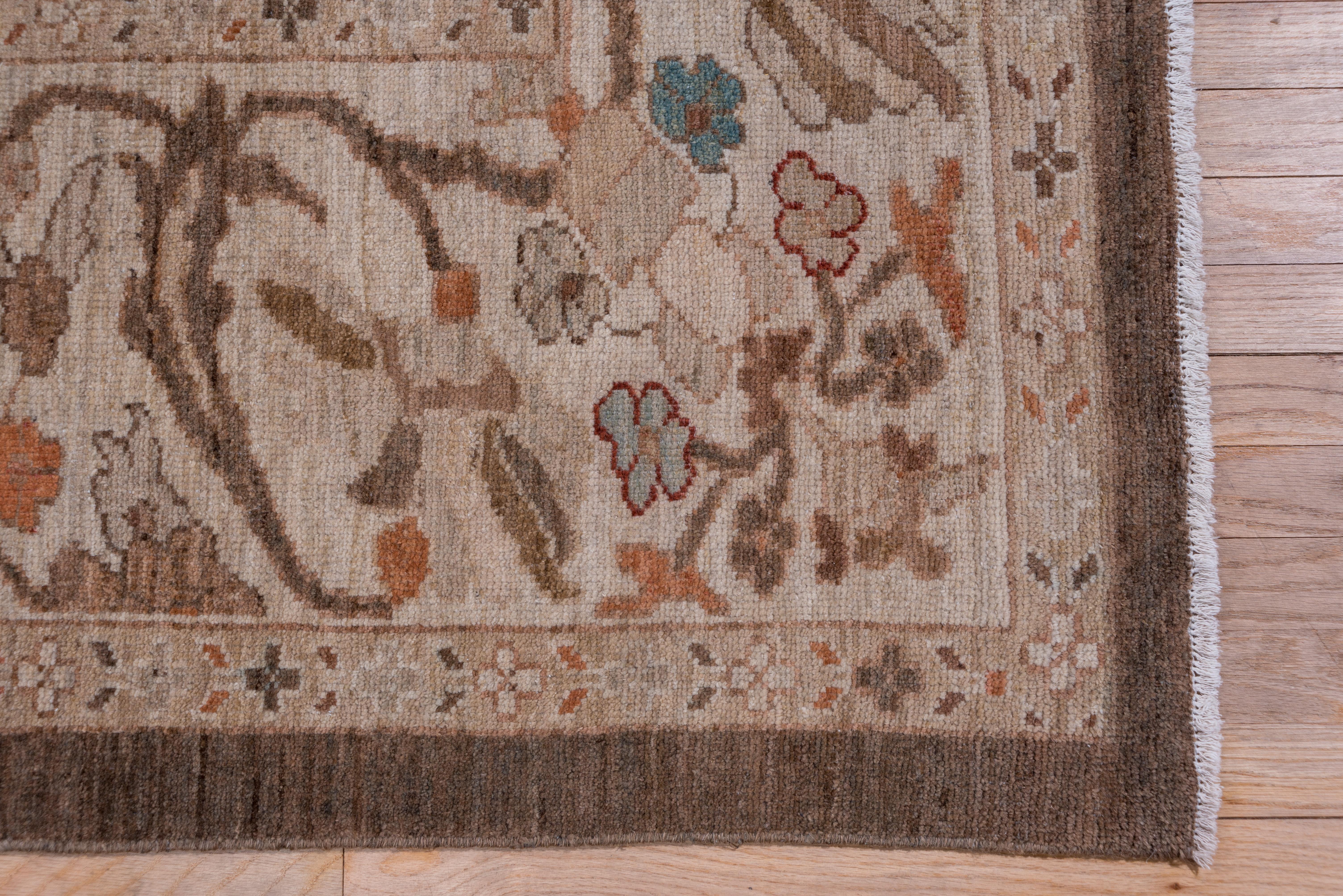 Contemporary Brown Square Persian Sultanabad Carpet For Sale