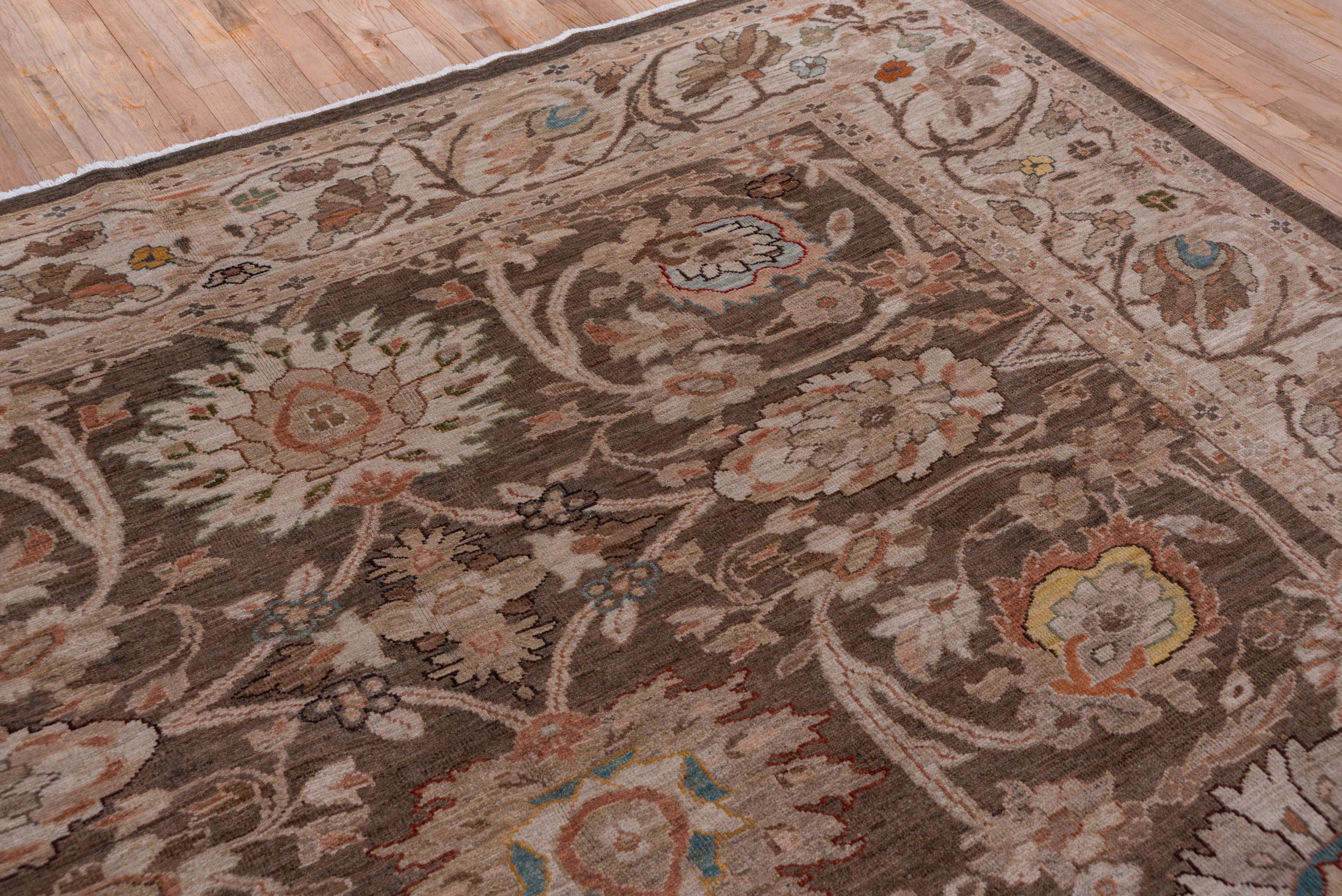 Brown Square Persian Sultanabad Carpet For Sale 3