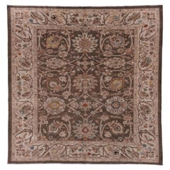 Brown Square Persian Sultanabad Carpet