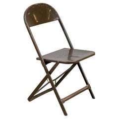 Brown Steel Folding Chair w Star Design Seat Qty Available