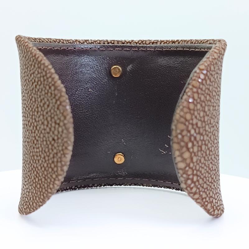 Women's or Men's Brown Stingray Leather Bracelet with Turquoise For Sale