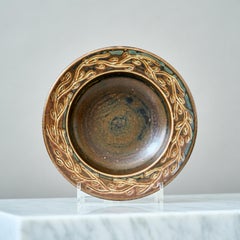 Ciotola in gres marrone di Gerd Bogelund per Royal Copenhagen, Danimarca, anni '50