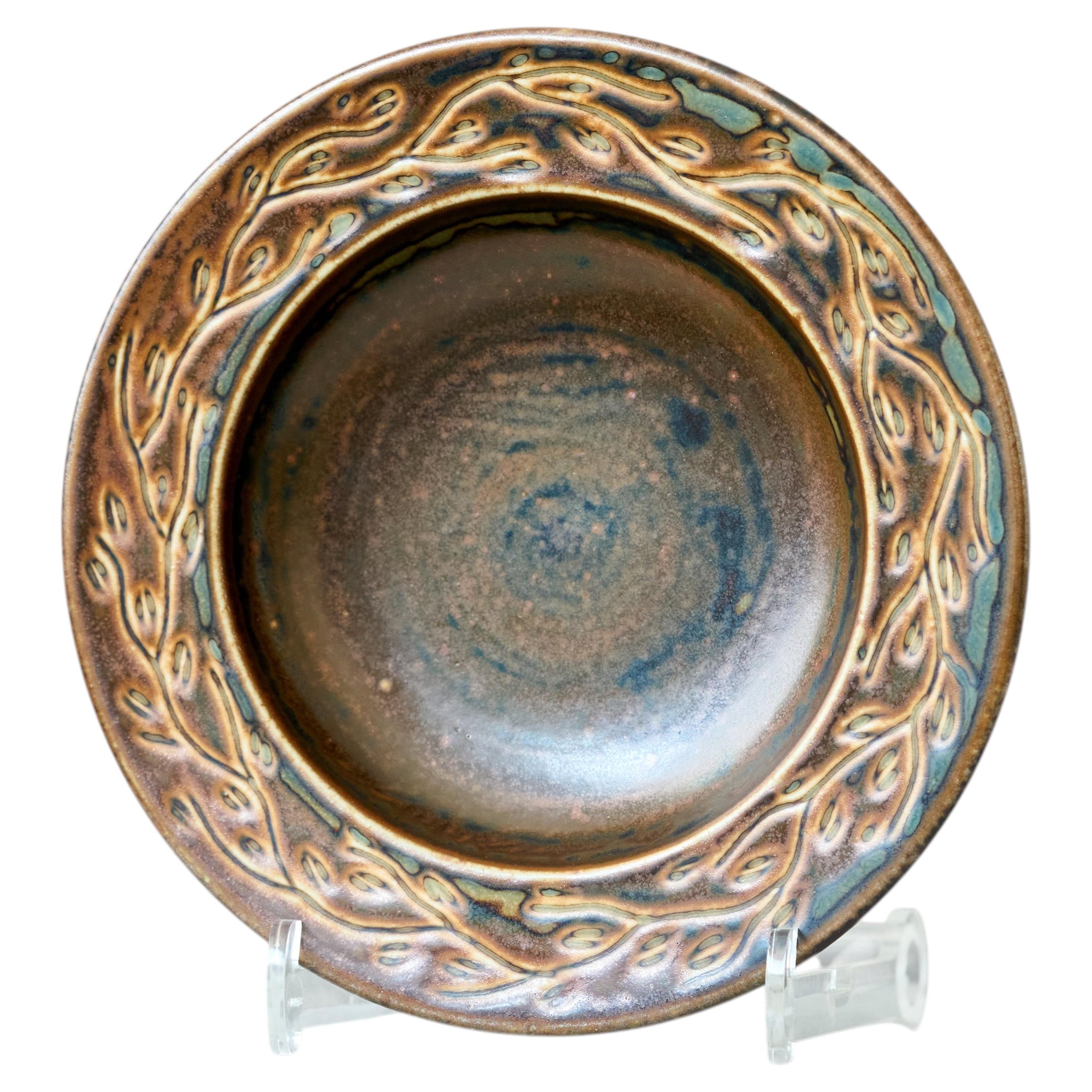 Ciotola in gres marrone di Gerd Bogelund per Royal Copenhagen, Danimarca, anni '50